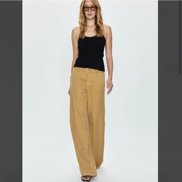 PISTOLA women's jadyn low slung palazzo pants in khaki 29 - Picture 1 of 12